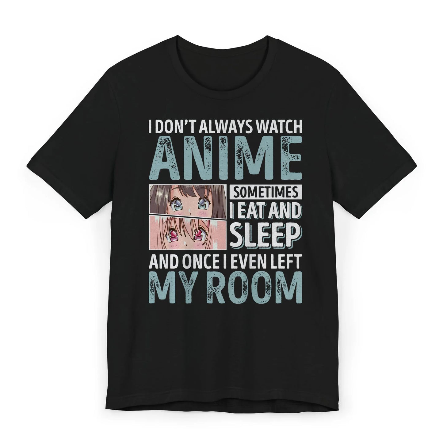 Flatlay of funny anime shirt