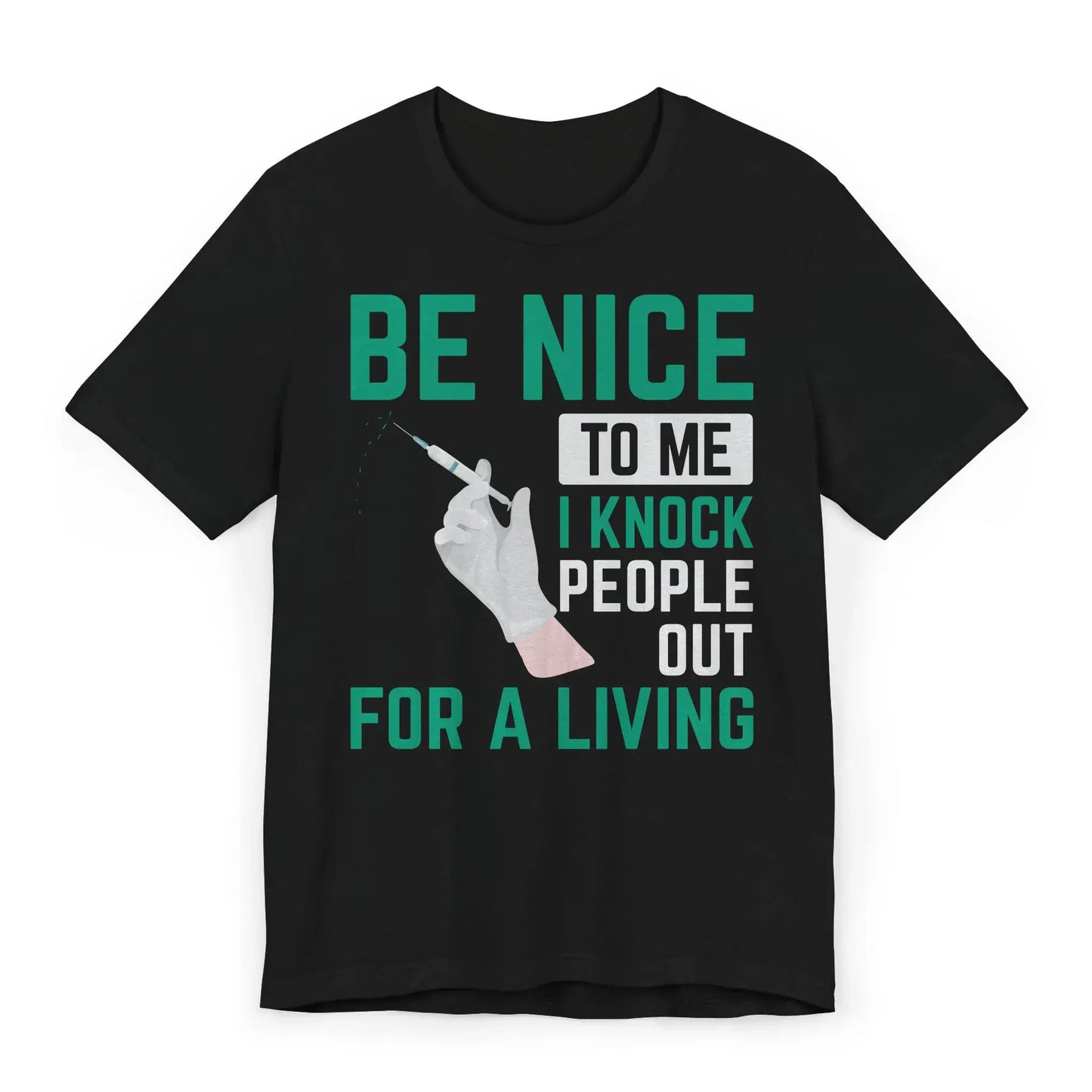 Flat be nice I knock people out shirt