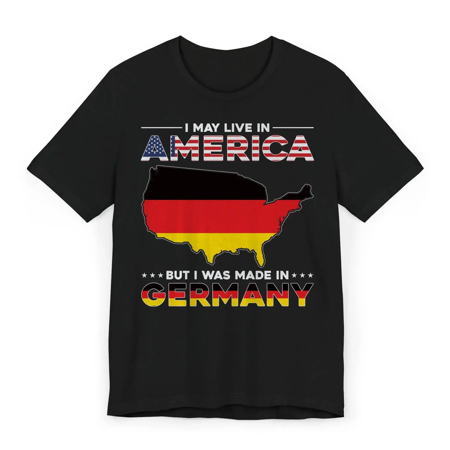 Flatlay of Made in Germany flag shirt