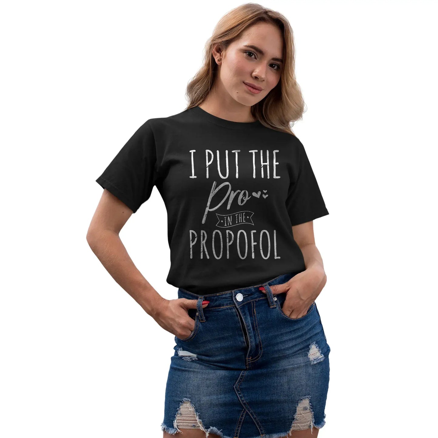 Cute nurse anesthetist Propofol tee