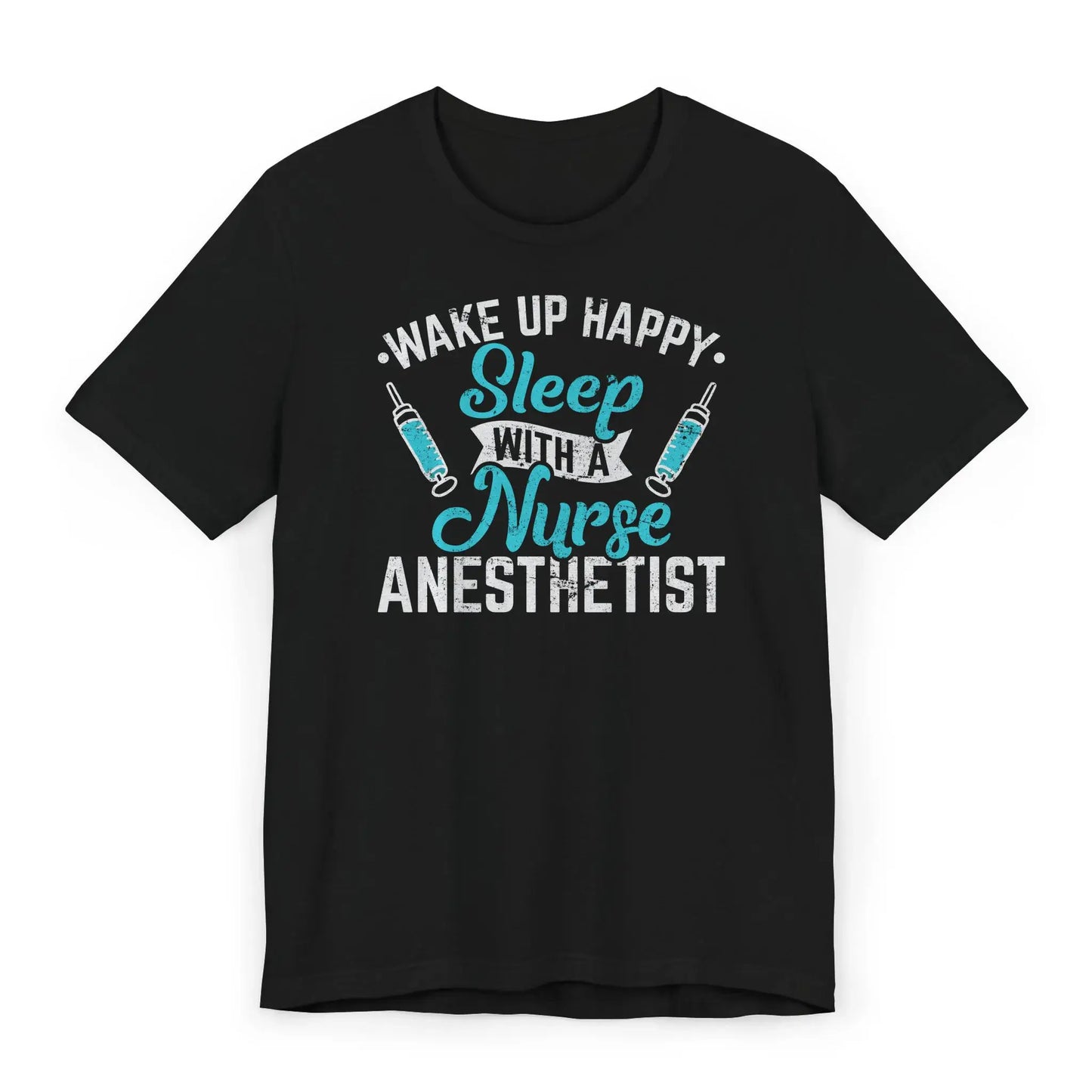 Flat funny CRNA sleep shirt