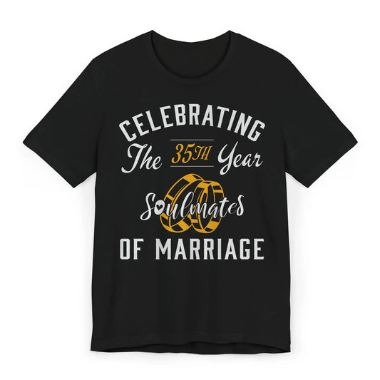 Flatlay of 35th anniversary soulmates shirt