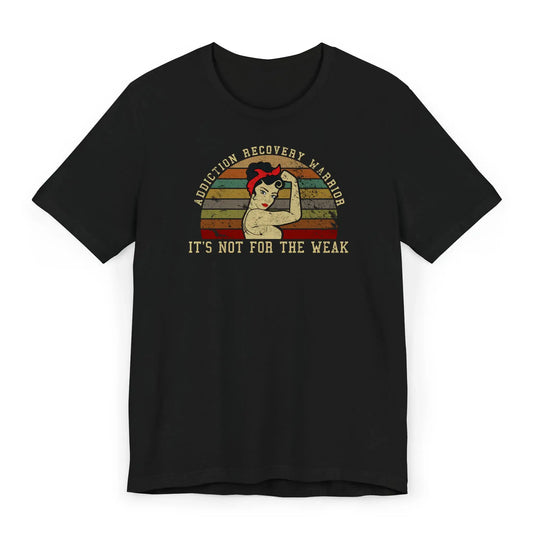 Flatlay of Addiction Recovery Warrior awareness shirt