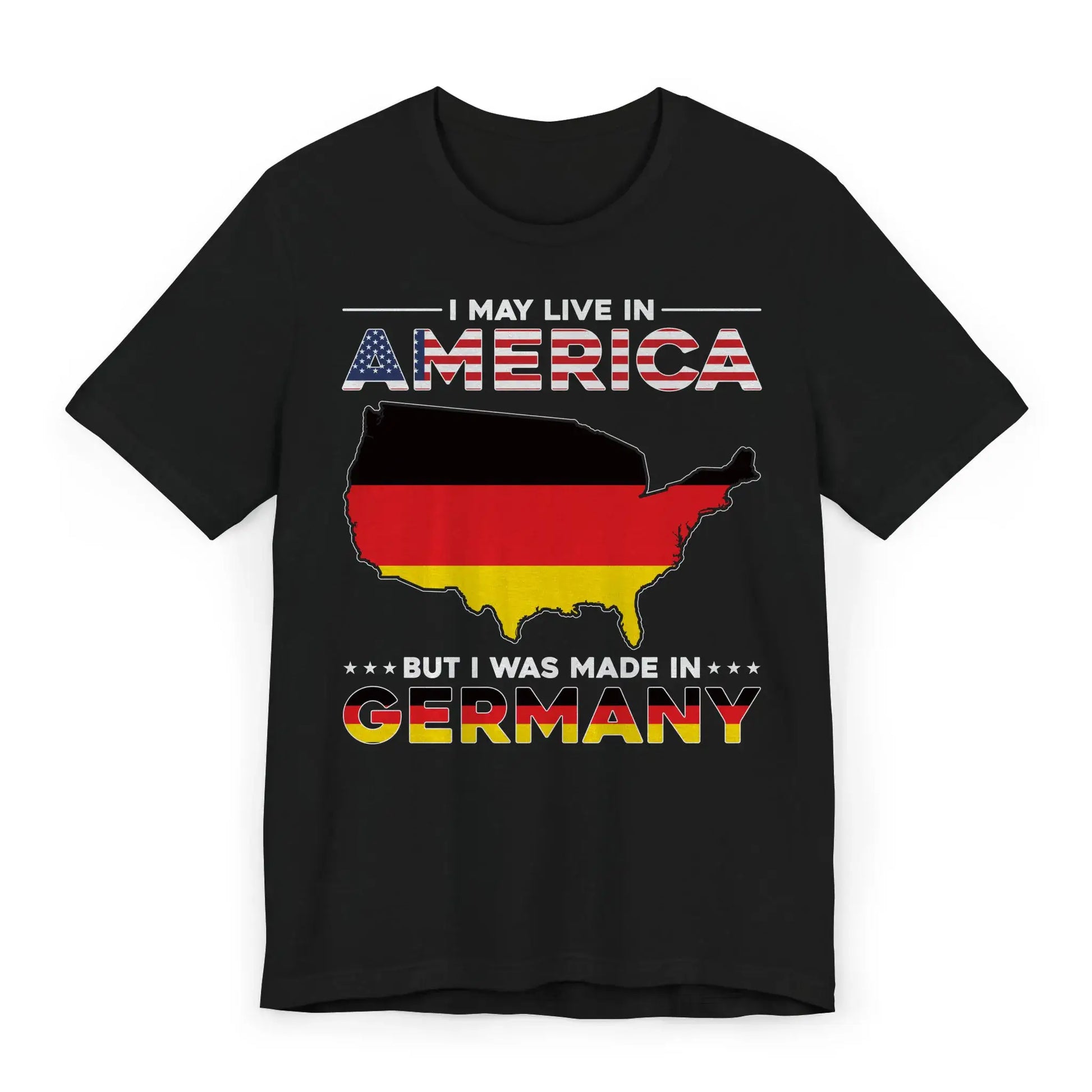 Flatlay of Made in Germany flag shirt
